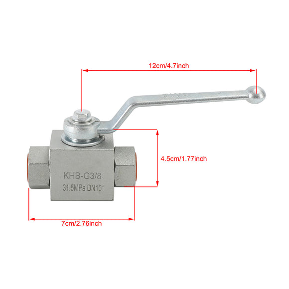 2 Way Hydraulic Ball Valve 3/8Inch NPT Female High Pressure Ball Valve