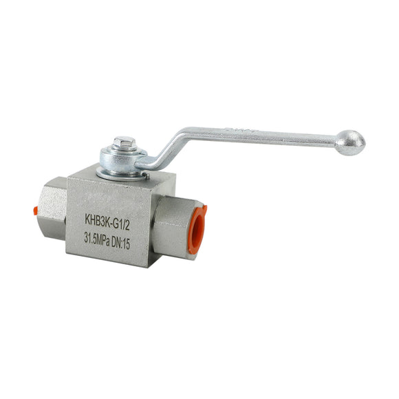3 Way Hydraulic Ball Valve 1/2Inch NPT Female High Pressure Ball Valve