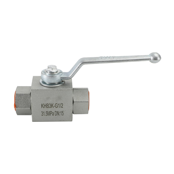 3 Way Hydraulic Ball Valve 1/2Inch NPT Female High Pressure Ball Valve