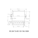 DC 24V Step Down To DC 12V 10A 120W Voltage Regulator Reducer Power Converter-4
