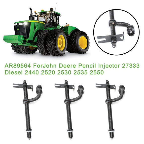 3Pcs AR89564 Pencil Injector For John Deere 27333 JD 2440 2520 2530 2535 2550
