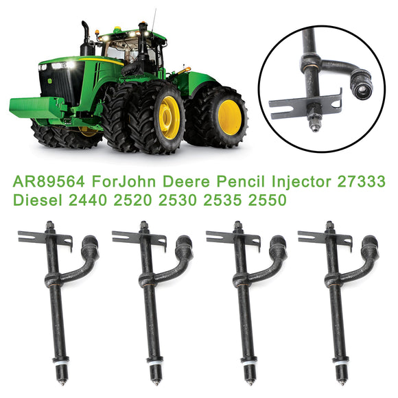 4Pcs AR89564 Pencil Injector For John Deere 27333 JD 2440 2520 2530 2535 2550