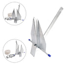 Kit Galvanized Boat Anchor 8Lbs Sliding Anchor & Chain & Rope Silver For Boat-5