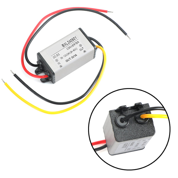 12V/24V to 5V 1A 5W Waterproof Converter Step Down Volt Module Power Supply