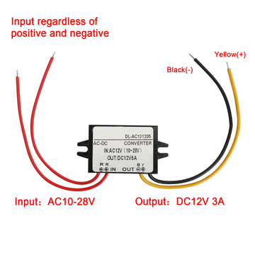 AC 10-28V To DC 12V 5A Buck Converter Ac-Dc Step Down Power Supply Module - 0