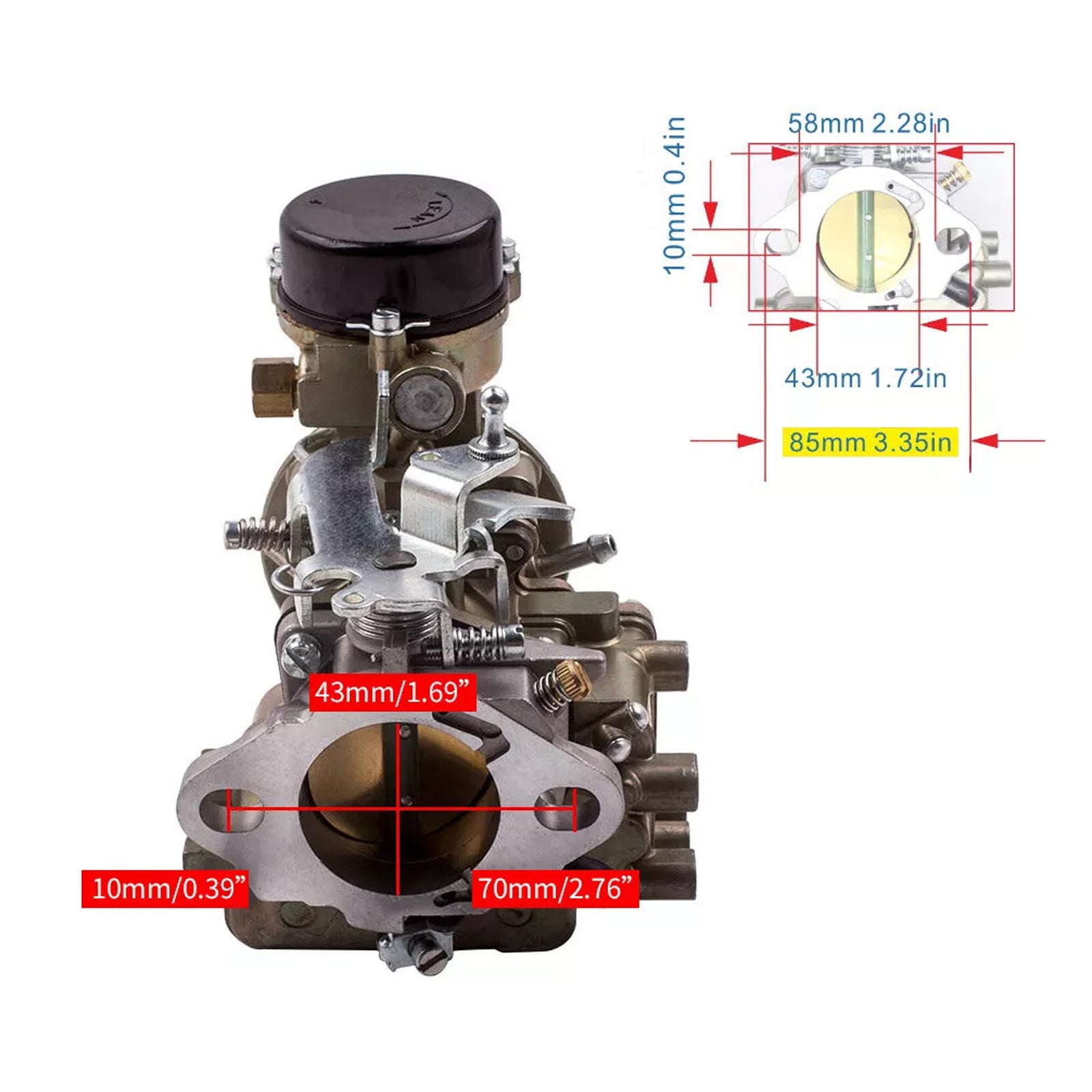 Carburetor D5TZ9510AG For Ford YF Carter 240-250-300 6 Cylinder CIL 1975-1982
