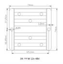 Waterproof DC/DC Converter Regulator 12V Step Up to 48V 3A 144W-6
