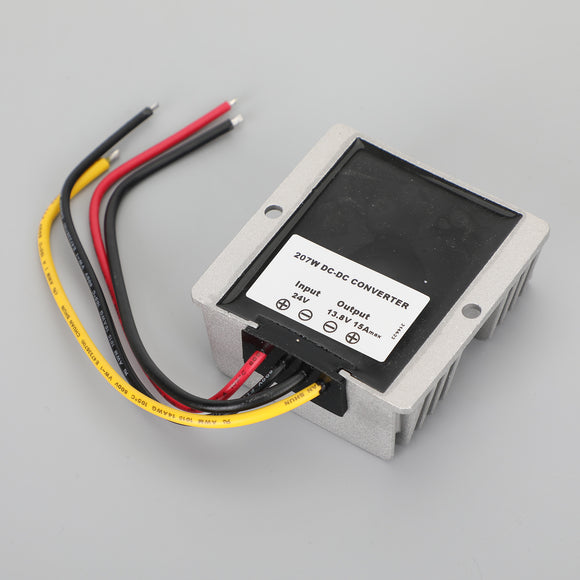 WaterProof 24V to 13.8V 15A 207W Step Down DC/DC Power Converter Regulator