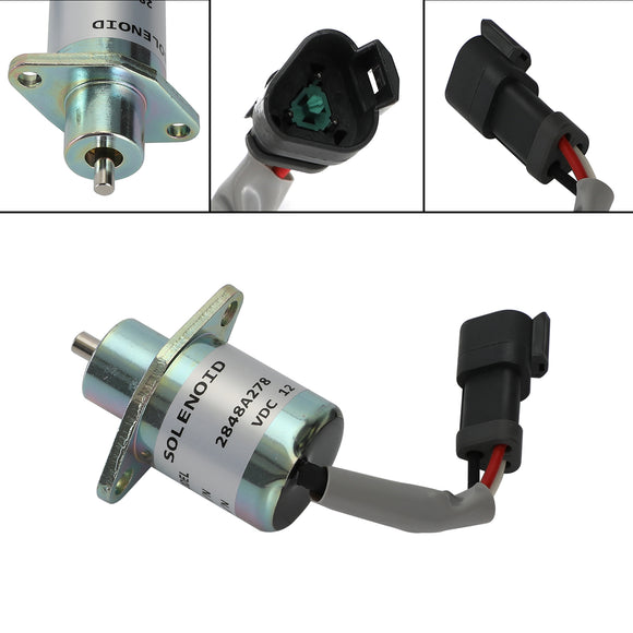 2848A278 Fuel Shutoff Solenoid For Caterpillar Skid Steer 246 216 226