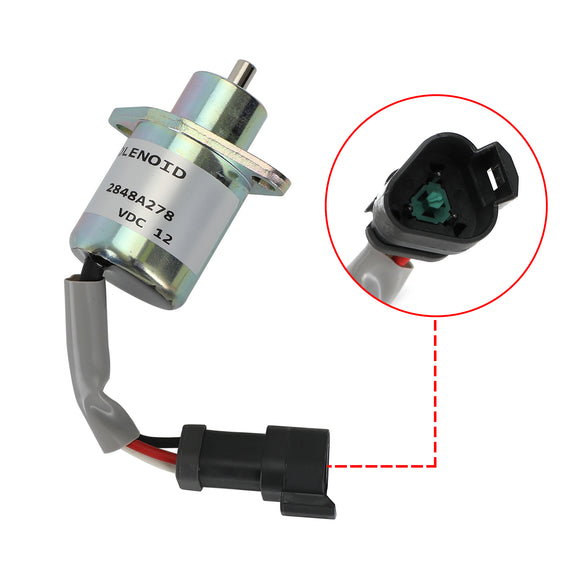 2848A278 Fuel Shutoff Solenoid For Caterpillar Skid Steer 246 216 226