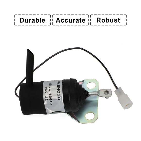 15471-60010 Fuel Shutoff Solenoid For Kubota 052600-1000 052600-1001 12V