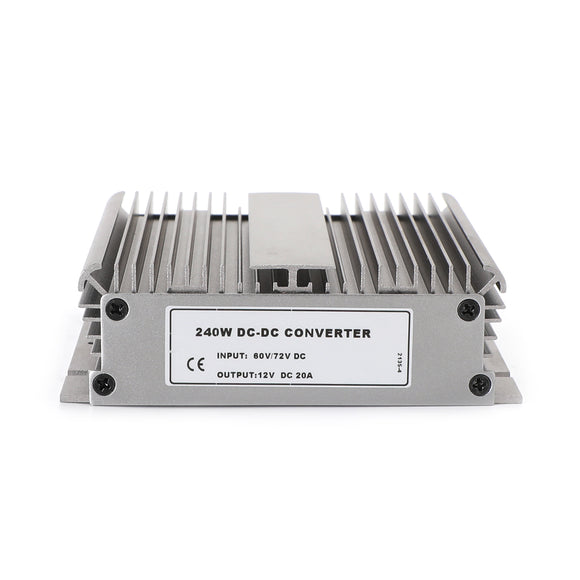 WaterProof DC 48V/60V/72V Step Down to DC 12V 20A Power Regulator Transformer