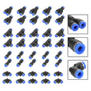 40X 6mm OD 1/4 Inch Plastic Pneumatic Push Connector Set Air Line Quick Fittings-4