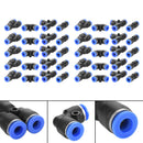40X 6mm OD 1/4 Inch Plastic Pneumatic Push Connector Set Air Line Quick Fittings-5