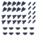 40X 6mm OD 1/4 Inch Plastic Pneumatic Push Connector Set Air Line Quick Fittings-16