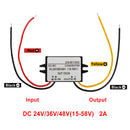 Waterproof Buck Step Down Converter DC24V 36V 48V to DC12V 2A Car Power Module-7