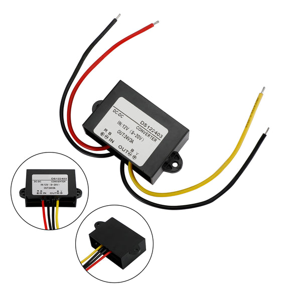 Waterproof DC-DC Boost Step-Up Converter 12V to 24V 3A Car Power Supply Module