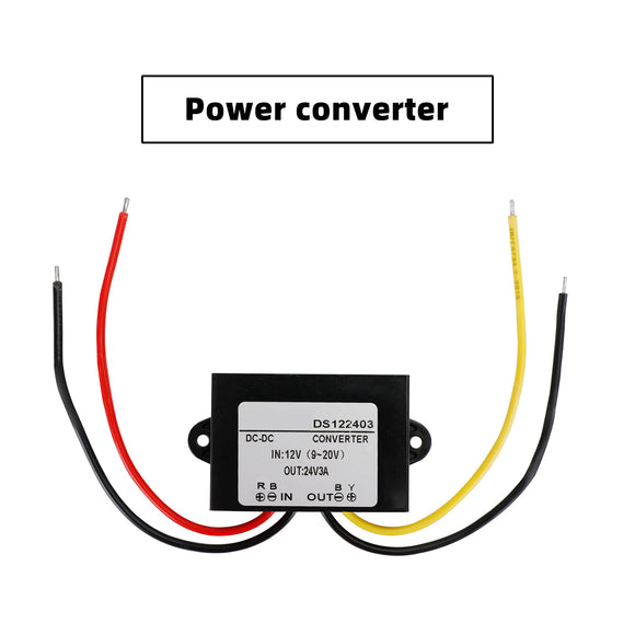 Waterproof DC-DC Boost Step-Up Converter 12V to 24V 3A Car Power Supply Module