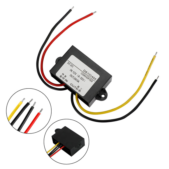 Waterproof DC-DC Boost Step-Up Converter 12V to 24V 5A Car Power Supply Module