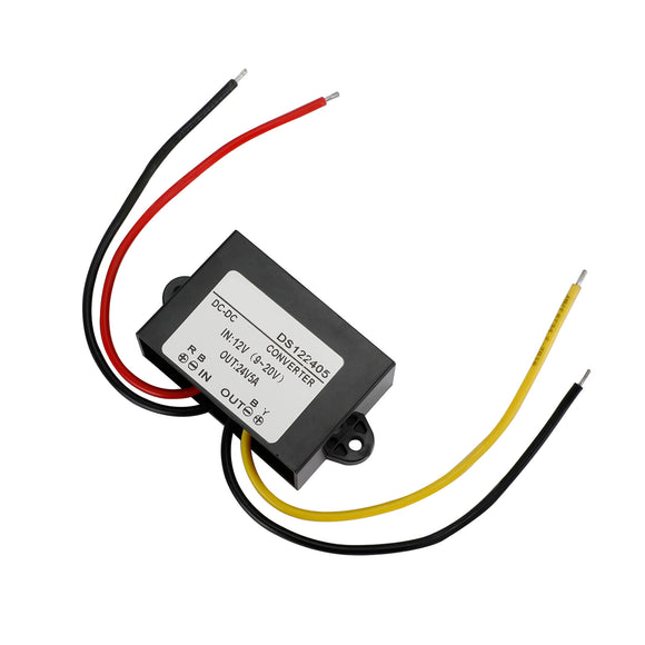 Waterproof DC-DC Boost Step-Up Converter 12V to 24V 5A Car Power Supply Module