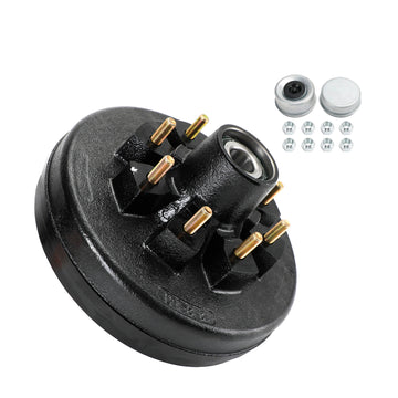 Essieux 5,2K-7K - 12"-8 sur moyeu et tambour de remorque pré-graissés 6,5