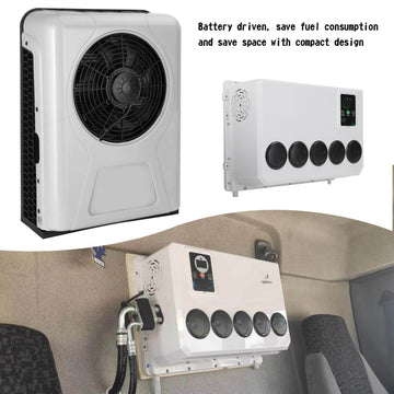 12V 12000 BTU Truck RV Air Conditioner Fits Semi Trucks, Buses, and Caravans - 0