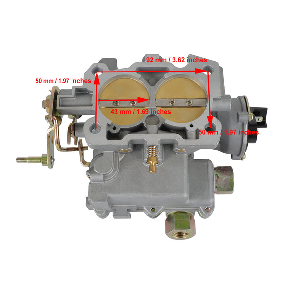 Carburetor Carb fit for Marine Mercruiser 2 Barrel 3.0L 2 CYL with a Long Linkage