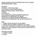 Ignition Switch Key 67800-55160 For Kubota B20 B8200 B9200 Tractor-16