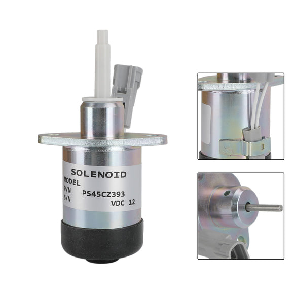 Fuel Shut Off Solenoid PS45CZ393 For Kubota V2607 V3307 Linde 1219 VOLVO55/80D