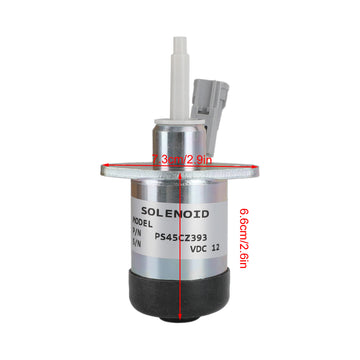 Fuel Shut Off Solenoid PS45CZ393 For Kubota V2607 V3307 Linde 1219 VOLVO55/80D - 0