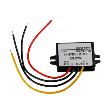 Waterproof DC-DC Buck Step Down Volt Converter 20V-72V 24V 36V 48V to 12V 3A