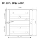 DC 9V-20V Converter To DC 12V 5A Boost Buck Power Module Voltage Regulator-7