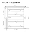 DC 18-36V Converter To DC 24V 3A Boost Buck Power Module Voltage Regulator-6