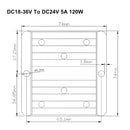 DC 18-36V Converter To DC 24V 5A Boost Buck Power Module Voltage Regulator-7