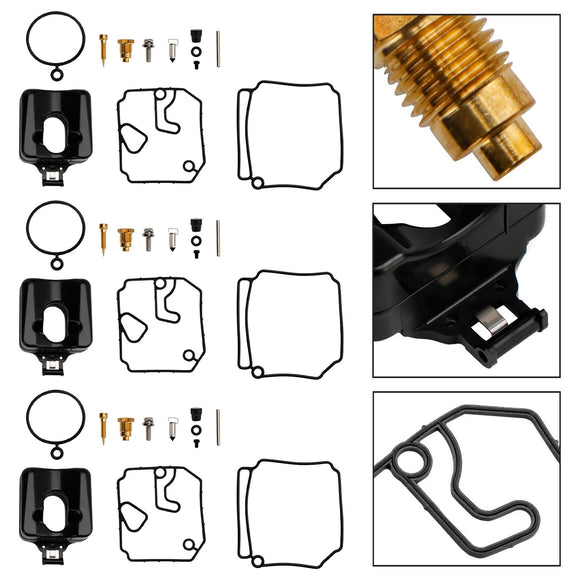 1989-2009 Yamaha 2-Takt Außenbordmotoren 40 PS 3X Vergaser Reparatursatz 6H4-W0093-02 6H4-W0093-03 Generisch