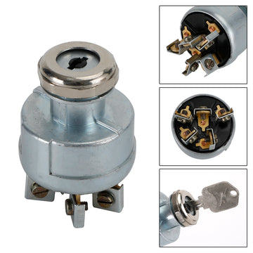 Ignition Switch For Clark Forklift 1723186 2339413 272041 7004210 With 2Keys - 0