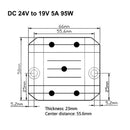 DC/DC Buck Step-Down Module 24V to 19V 5A Power Supply Converter Regulator-8