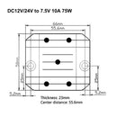 Step Down DC/DC Buck Converter 12V/24V to 7.5V 10A Regulator Power Module-8