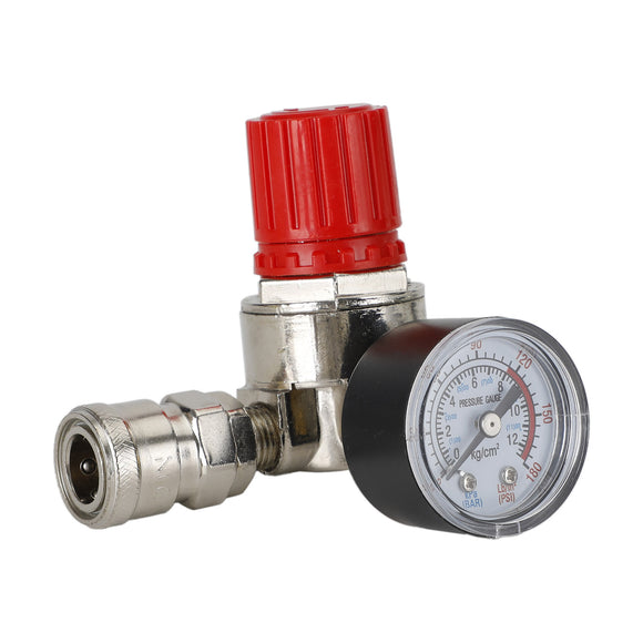 1/4Inch Pressure Regulator Air Compressor Adjustable Gauge Valve Control 175Psi