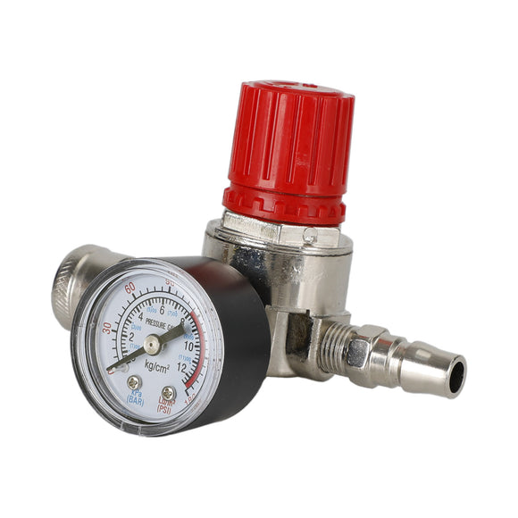 1/4Inch Pressure Regulator Air Compressor Adjustable Gauge Valve Control 175Psi