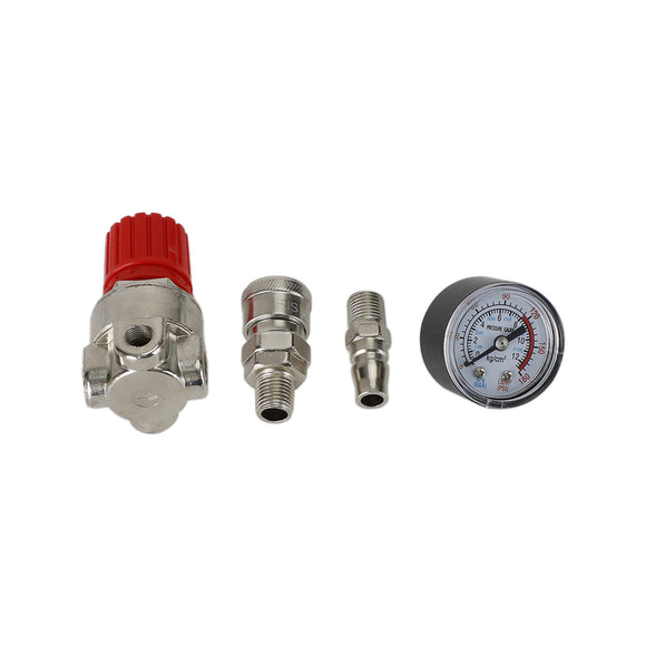 1/4Inch Pressure Regulator Air Compressor Adjustable Gauge Valve Control 175Psi