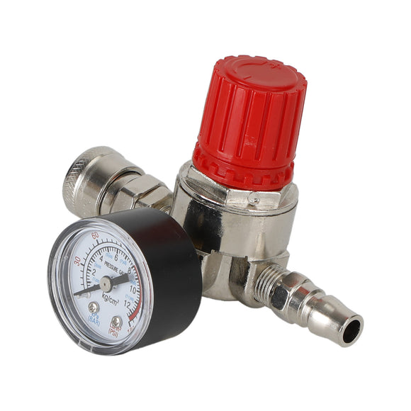 1/4Inch Pressure Regulator Air Compressor Adjustable Gauge Valve Control 175Psi
