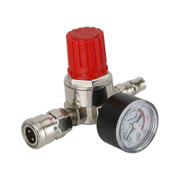 1/4Inch Pressure Regulator Air Compressor Adjustable Gauge Valve Control 175Psi