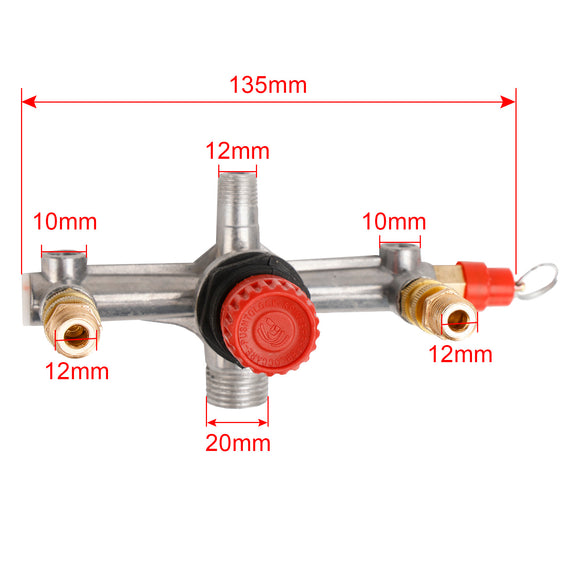 Air Compressor Pressure Valve Switch Control Manifold Regulator Gauges Tool