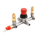 Air Compressor Pressure Valve Switch Control Manifold Regulator Gauges Tool-9