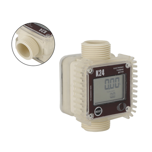 K24 Turbine Digital Diesel For Fuel Flow Meter Chemicals Water Color Red