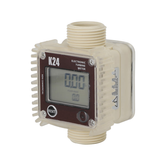 K24 Turbine Digital Diesel For Fuel Flow Meter Chemicals Water Color Red