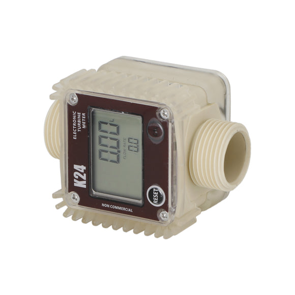 K24 Turbine Digital Diesel For Fuel Flow Meter Chemicals Water Color Red