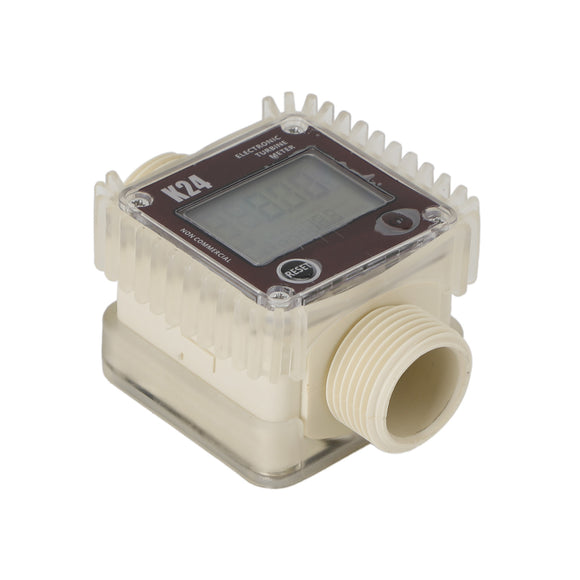K24 Turbine Digital Diesel For Fuel Flow Meter Chemicals Water Color Red