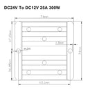 DC/DC Buck Step-Down Module 24V to 12V 25A Power Supply Converter Regulator-7